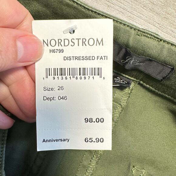 NWT J. Crew 9" Cargo Toothpick Pant Green 26 - Picture 8 of 16